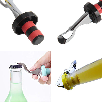 Wine Stoppers 6 PCS Silicone Bottle Stopper Expanding Manual Beverage